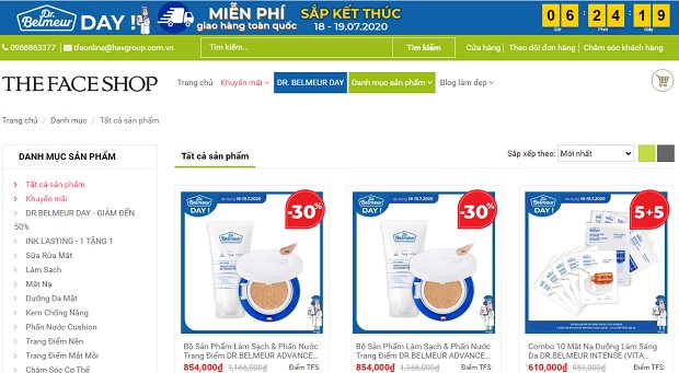 The Face Shop khuyến mãi tháng 10/2022, nhiều giảm hấp dẫn