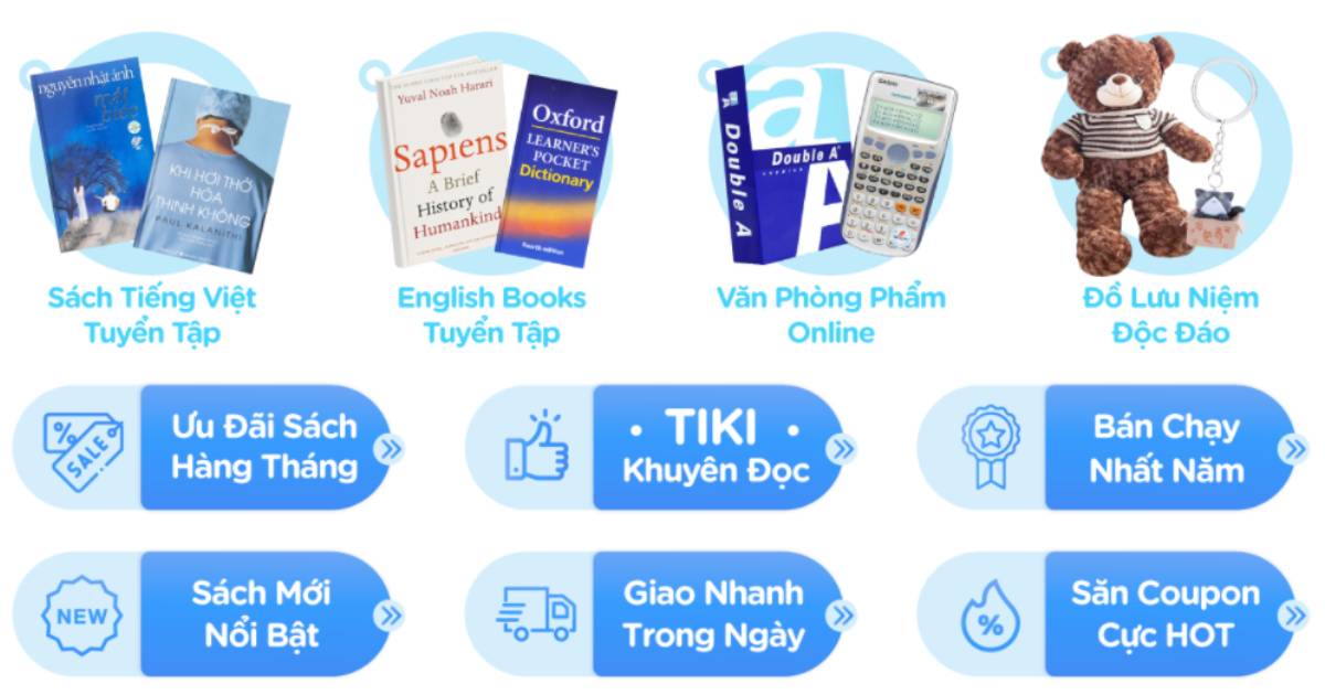 Mã giảm giá sách Tiki, Sách bán chạy tháng 10/2025