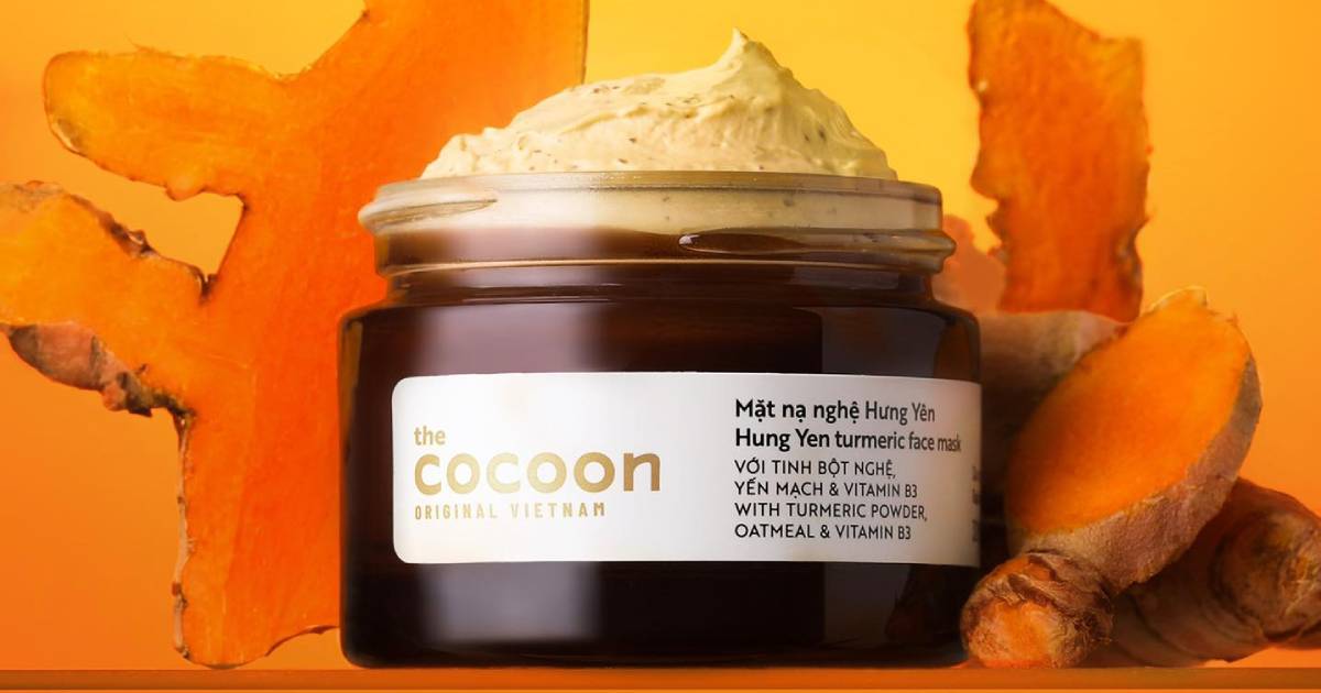 Mặt nạ nghệ Hưng Yên Cocoon phục hồi năng lượng làn da