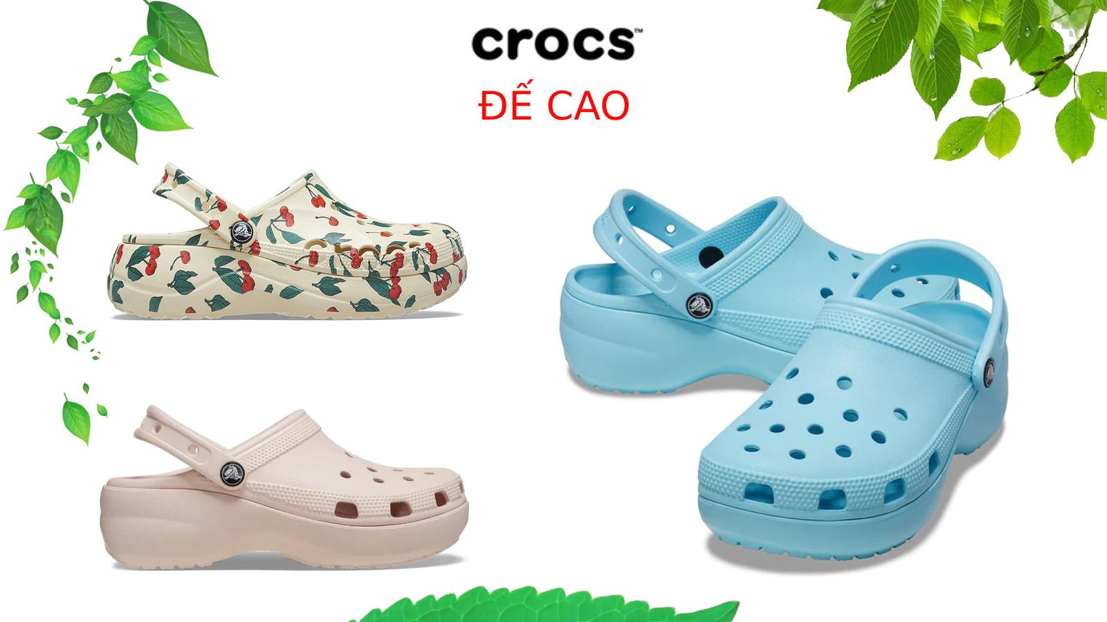 Crocs đế cao: Xu hướng thời trang mới, sản phẩm đang khuyến mãi