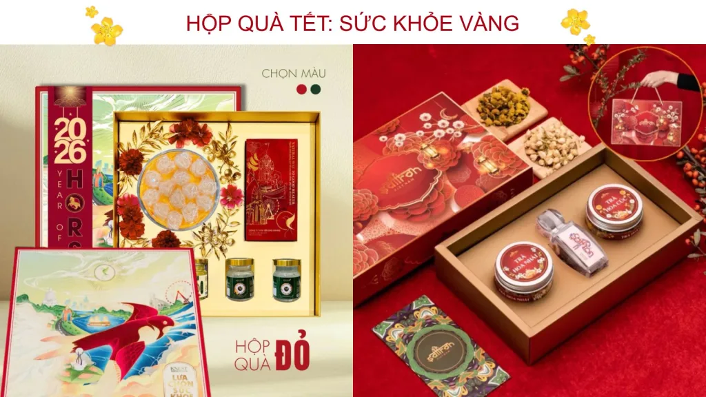 Hộp quà tết sức khỏe vàng
